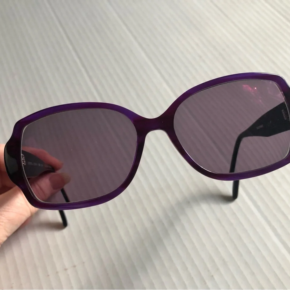 Ellen Tracy Lima eyeglasses‎ soft rectangular frame 58016L. 135mm eggplant